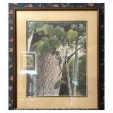 Ray Harm Lithograph of Birds, Artist Signed and 117/1000, Framed 28'x23'