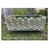 Metal Leaf Motif Planter, 28'x12'x15'h