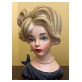 Napcoware Head Vase, Marked C7294, 7.5'h
