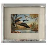 S. Wall Watercolor of Goose, Framed 10.5'x8.5'