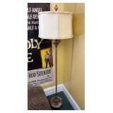 Floor Lamp, Marble Base and Finial, 67'h