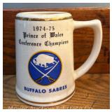 Buffalo Sabres 1974-1975 Prince of Wales Conference Championship Stein, 4.75'h
