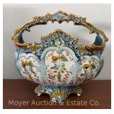 Majolica Basket, Believed to be French or Austrian, 10'w x 9'h
