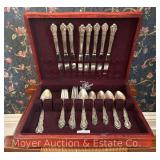 (43) Piece Roger Bros. 'Heritage' Silver-plate Flatware Set, with Wood Chest