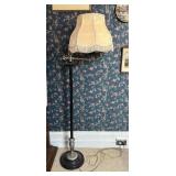 Floor Lamp with Fringed Shade, 58'h