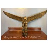 Carved Wood Eagle, Removable Wings, See Photos for Tag on Base, 14'h x 36'w