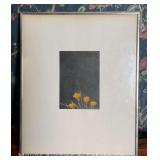Painting of Flowers, Signed L. Jones, Framed and Matted, 14.5'x12'