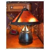 Craftsman Style Dresser Lamp, 17'h