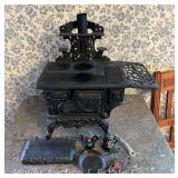 Miniature Crescent Cast Iron Stove, See Pictures for Condition, 8.5'w