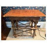 Adirondack Style Bent Wood Side Table, 16'x24' Top, 23' Tall