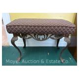 Bench, Upholstered Seat, Metal Base, 26'w