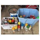 Group of Spray Paint, Chemicals, Lubricants, Etc.