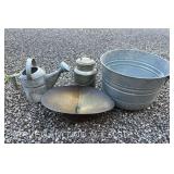 Galvanized Buckets, Watering Can, Etc.