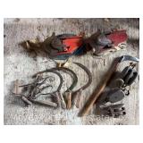 Group of Hay Hooks, Knives, Spreaders, Etc.