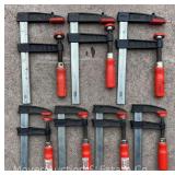 (7) Bessey Bar Clamps, 6' and 8'