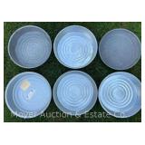 (6) Galvanized Oil Change Pans