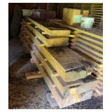 Group of Rough Sawn Lumber, Believed to be Red Oak, 2'-3' Thick, 8'-12' Wide, 8ft.-10ft. Long
