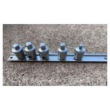 (5) Snap-On Pipe Plug Sockets, 3/8' Drive, PPM Series