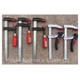 (5) Bessey Bar Clamps, 8' and 12'