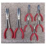 (7) MAC Long Reach Duckbill Pliers