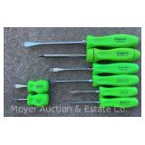 (8) Snap-On Screwdrivers, Green