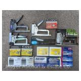 Group of Staple Guns and Staples