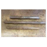 (3) Jack Hammer Bits, 17'-24' Long