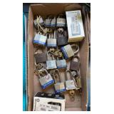 Group of Padlocks, Most with Keys