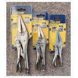 (3) New 'Original' Long Reach Vise-Grips, Asst. Sizes