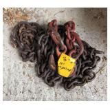 12ft. Chain, 3/8' Hooks on Both Ends, Repaired