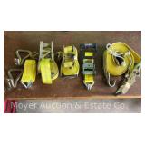 Group of Heavy Duty Ratchet Straps