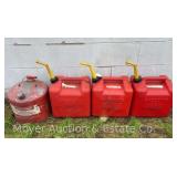(4) 5 Gallon Gas Cans
