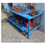 Steel Workbench, Appears Hand Fabricated, 75'x33' Top, 36'h, No Bottom Shelf