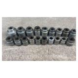 (19) Large Snap-On SAE 3/4' Drive Sockets, LDH Series