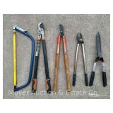 Group of Loppers and Saw