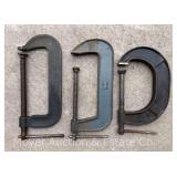 Jorgensen No.826, Hargrave No.44, and Wilton 540-10 C Clamps
