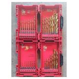 (2) Milwaukee Titanium Drill Bit Sets