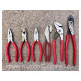 (6) Asst. MAC Pliers, Adjustable Wrenches, Etc.