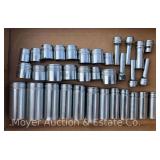 (34) Snap-On SAE Sockets, 3/8' Drive, SFS and FS Series