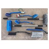 Group of Snow Brushes and Car Wash Brushes