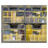 (4) Stanley Parts Containers with Sanding Contents