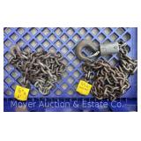 (2) 6ft. Chains, with Hoist and 1/4' Hooks
