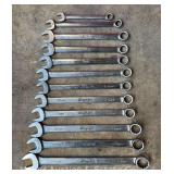(12) Snap-On Metric Combination Wrenches, OEXM Series