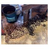 Group of Tire Chains, Chain, Etc.