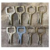 (8) Vise-Grip Locking C Clamps, 11SP