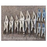 (10) Long Reach Vise-Grips, Asst. Sizes