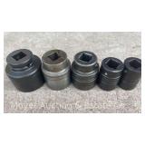 (5) Misc. Snap-On 3/4' Drive Sockets