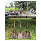 (3) Scoop Shovels