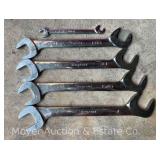 (5) Snap-On SAE Angled Open End Wrenches, VS Series
