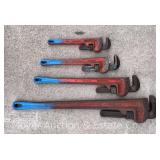 (4) Ridgid Pipe Wrenches: 14', 18', 24' and 36'